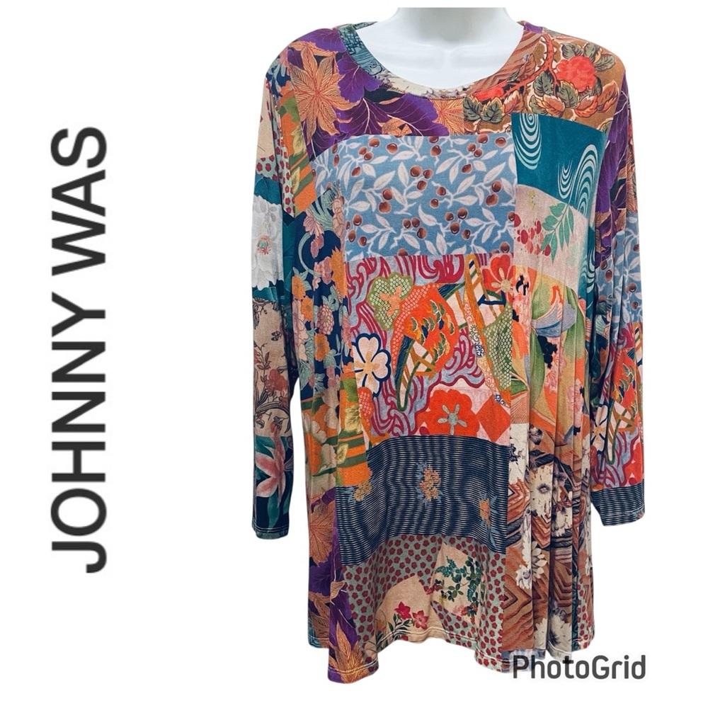 JOHNNY WAS 
Floral Patchwork Grace Boho Top